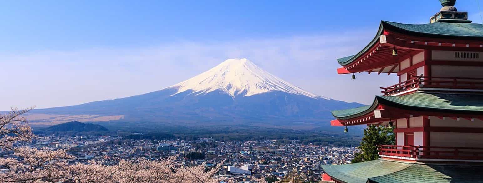 Chūrei-tō pagode og Mount Fuji