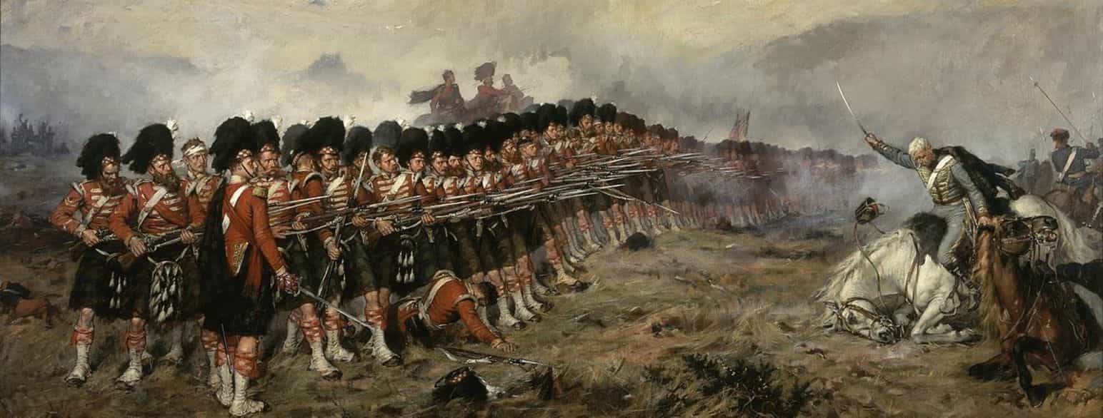 Den tynne røde linje – den siste linjen av britiske infanterister i slaget ved Balaklava