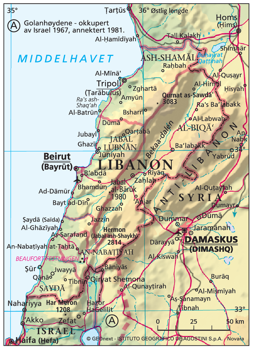 Libanon (hovedkart)