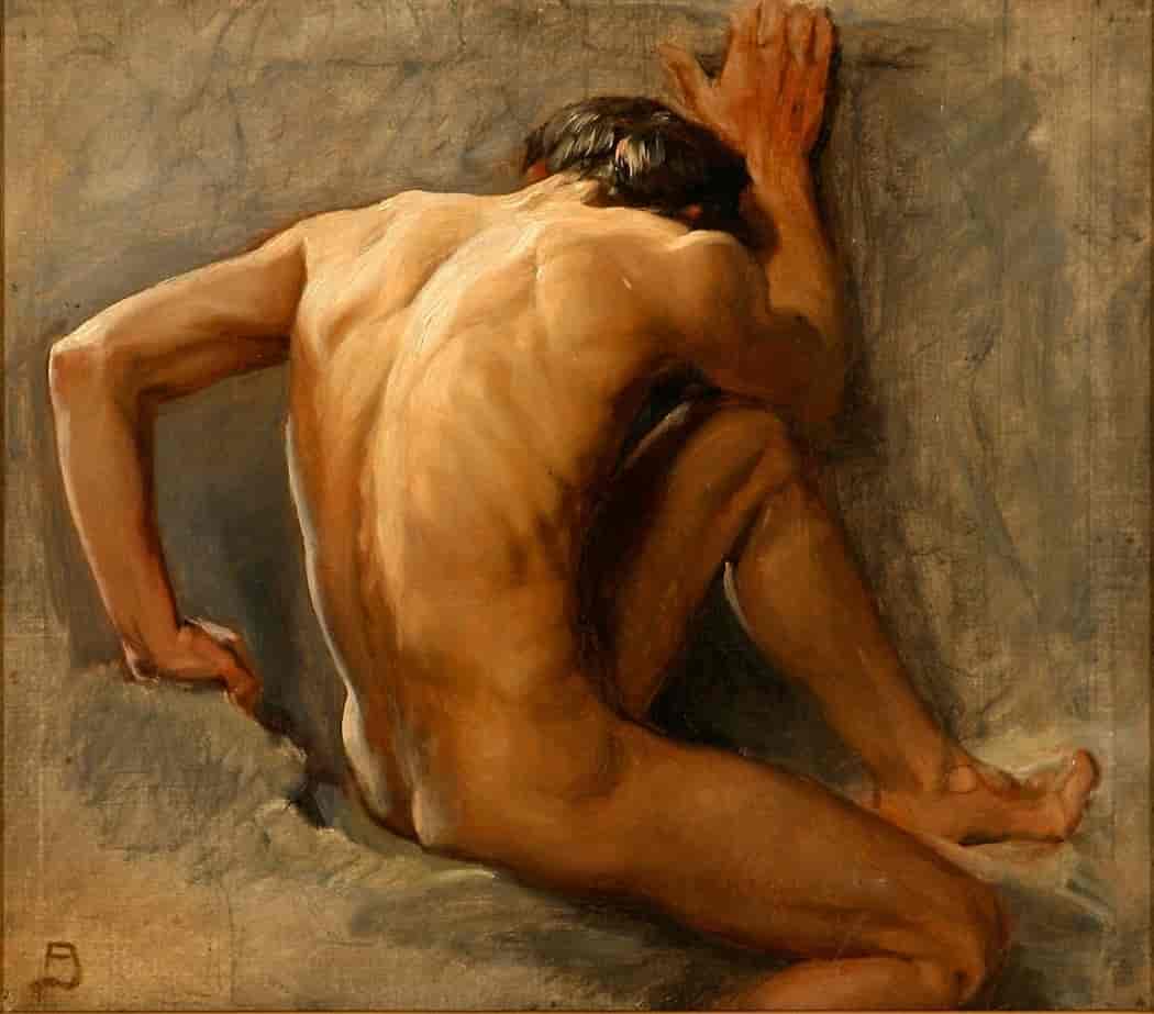 Studie av en naken mann