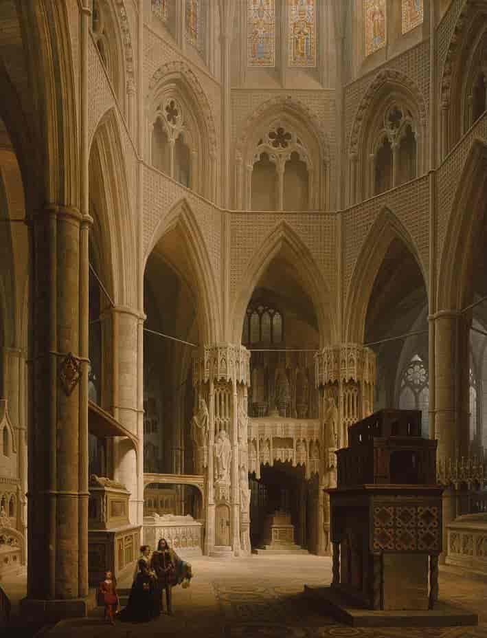  Koret i Westminster Abbey i London