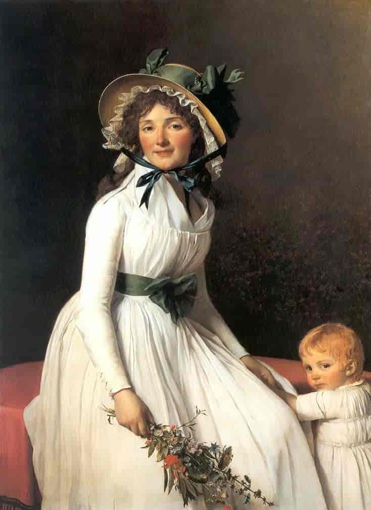 Portrett av Madame Émilie Sériziat og hennes Sønn