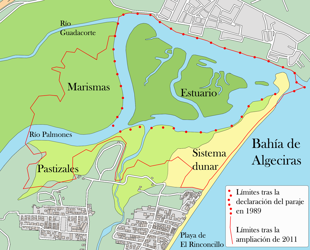 Las Marismas del Río Palmones - kart