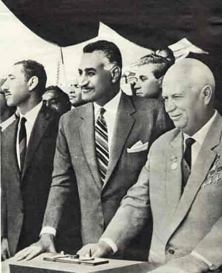 Nasser og Khrusjtsjov.