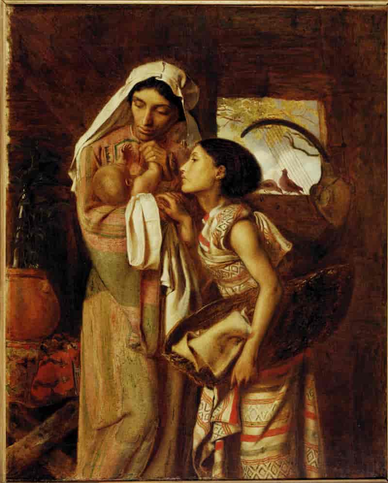 Jocheved og Miriam med lille Moses