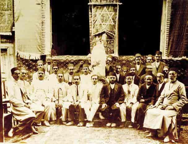 Jødiske menn i Hamadan, Iran, cirka 1917.
