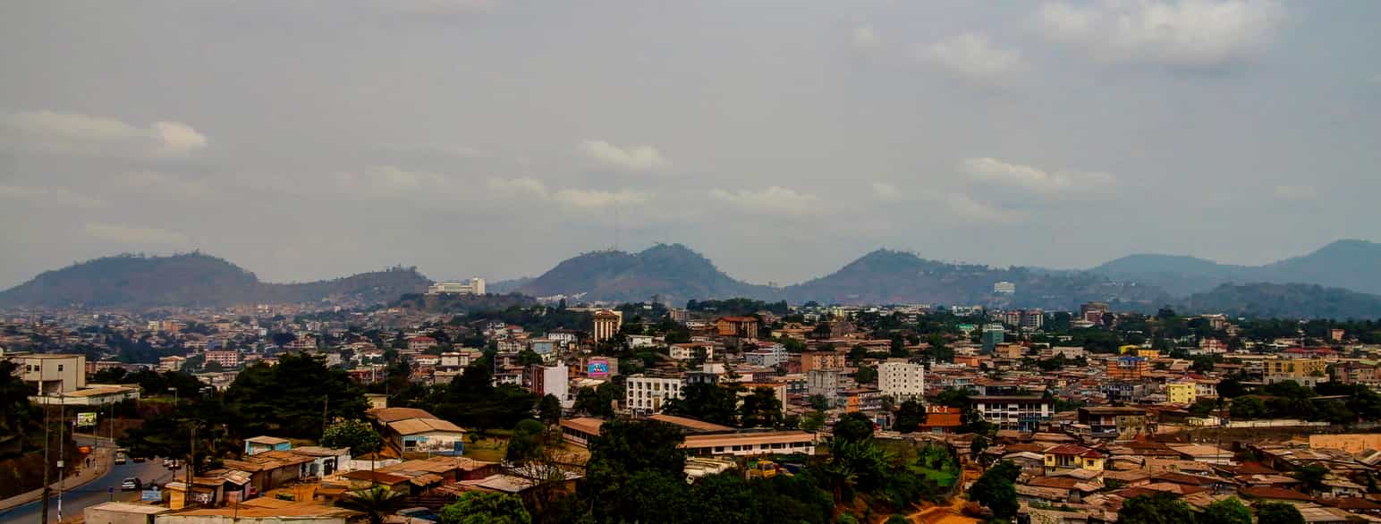 Luftfoto av Yaounde, Kameruns hovedstad