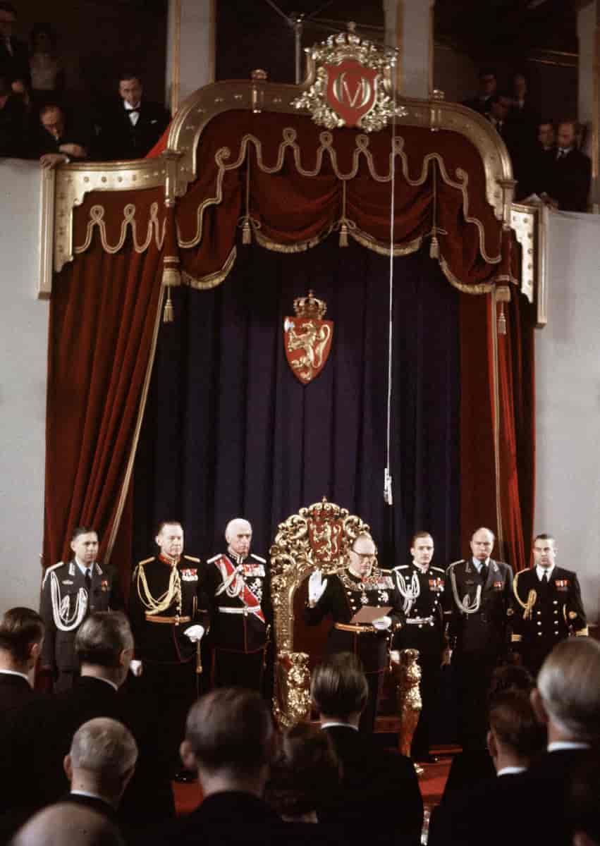 Åpning av Stortinget 1958