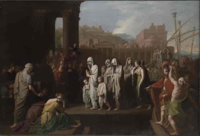 Agrippina ankommer Brundisium med Germanicus' aske