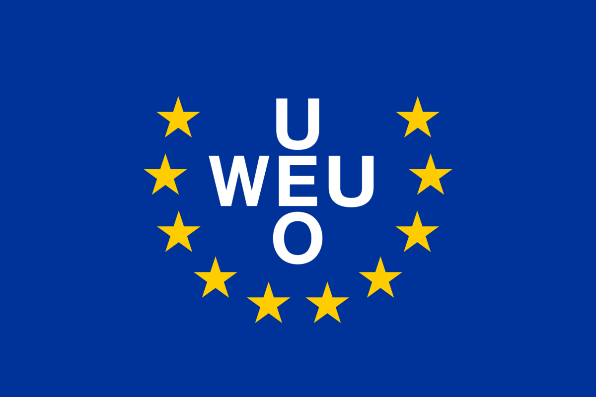 Vesteuropeiske unions flagg fra 1995 til 2011.