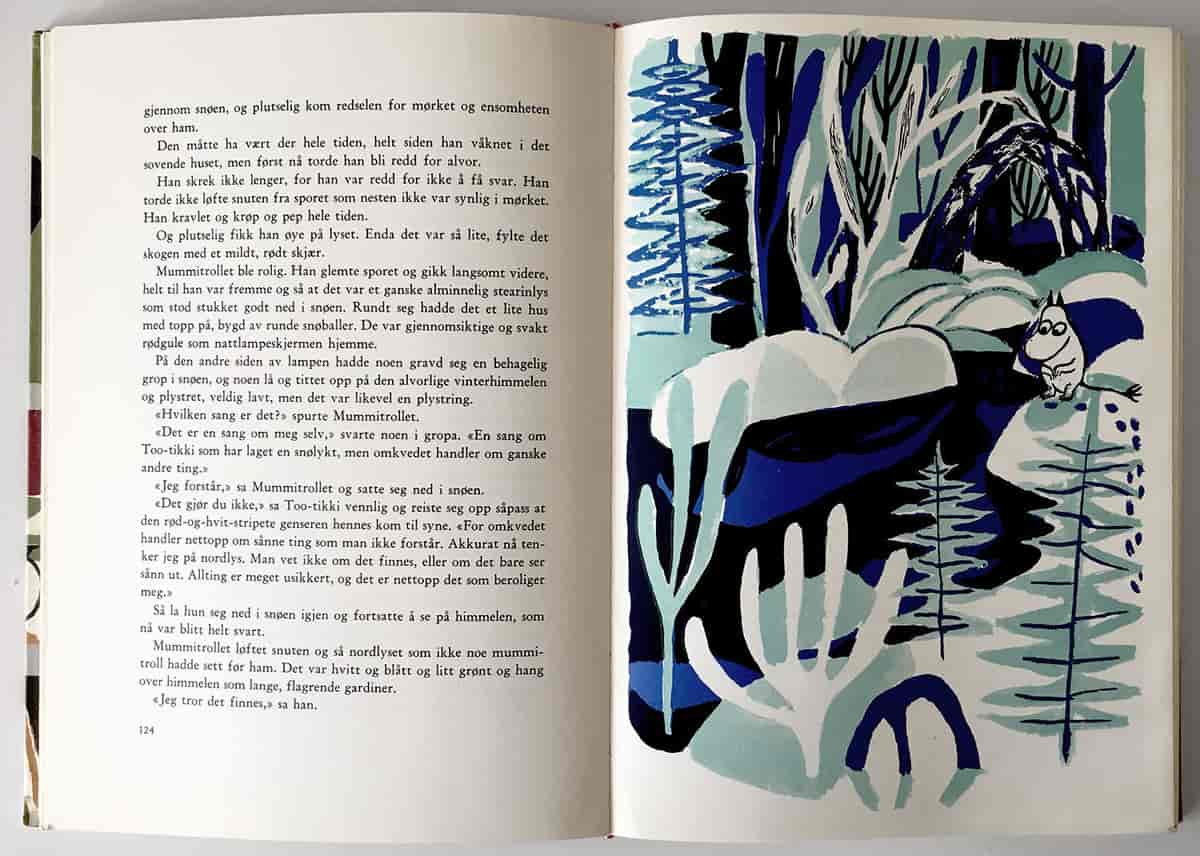 s. 124 og 125 i boken Fortellinger og fabler (1962), illustrasjon av Reidar Johan Berle