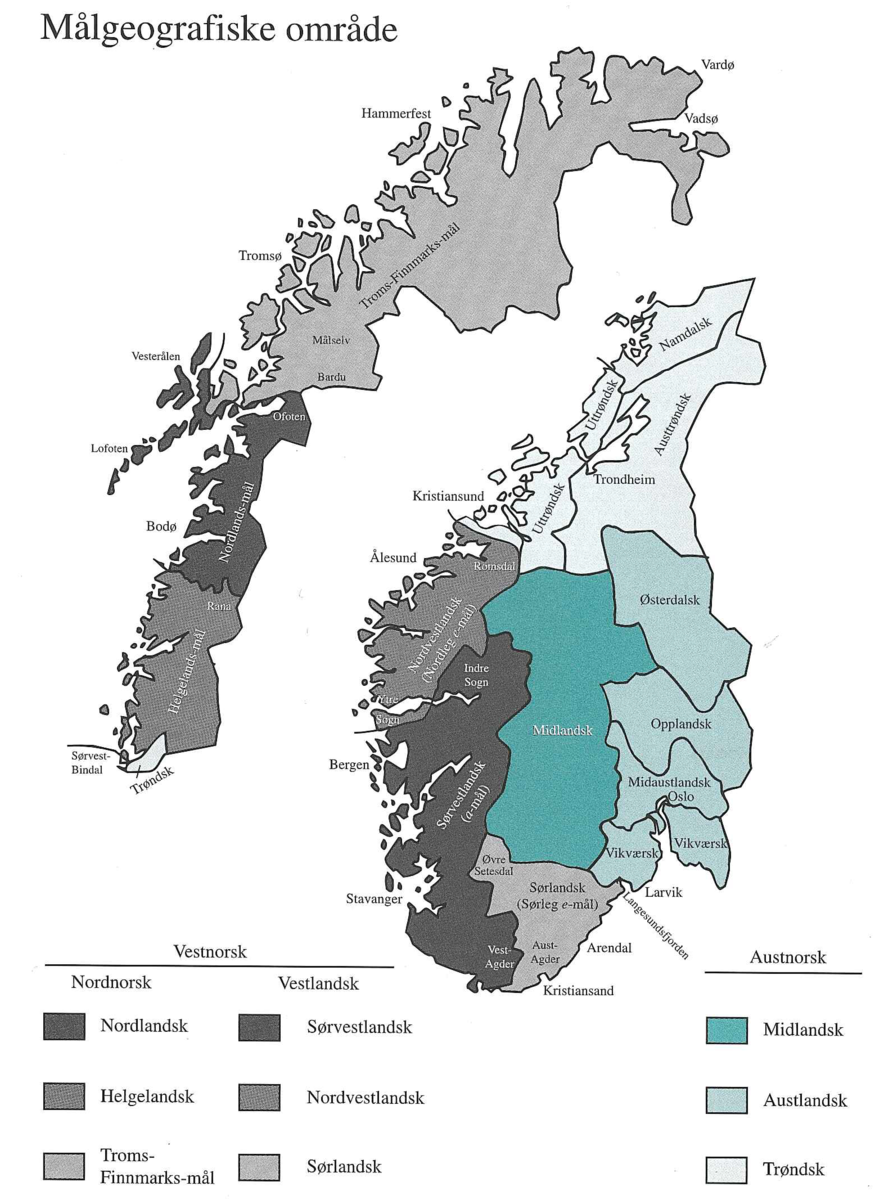 Målgeografiske område i Noreg