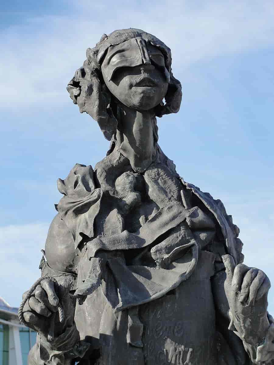 Detalj av Roel D' Haeses skulptur av Jan de Lichte