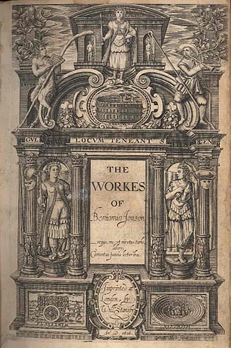 Tittelsiden på The Workes of Beniamin Ionson (1616)