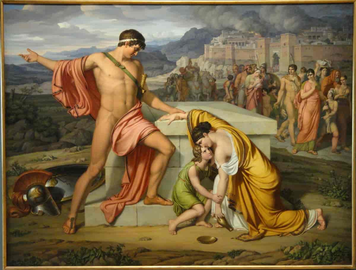 Pyrrhus og Andromache ved Hektors grav