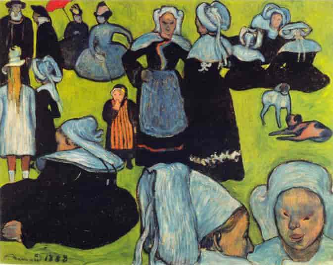 Bretonske kvinner på engen