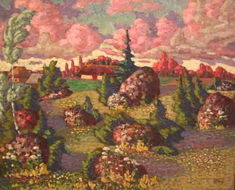 Landskap med steiner (1913-1914)
