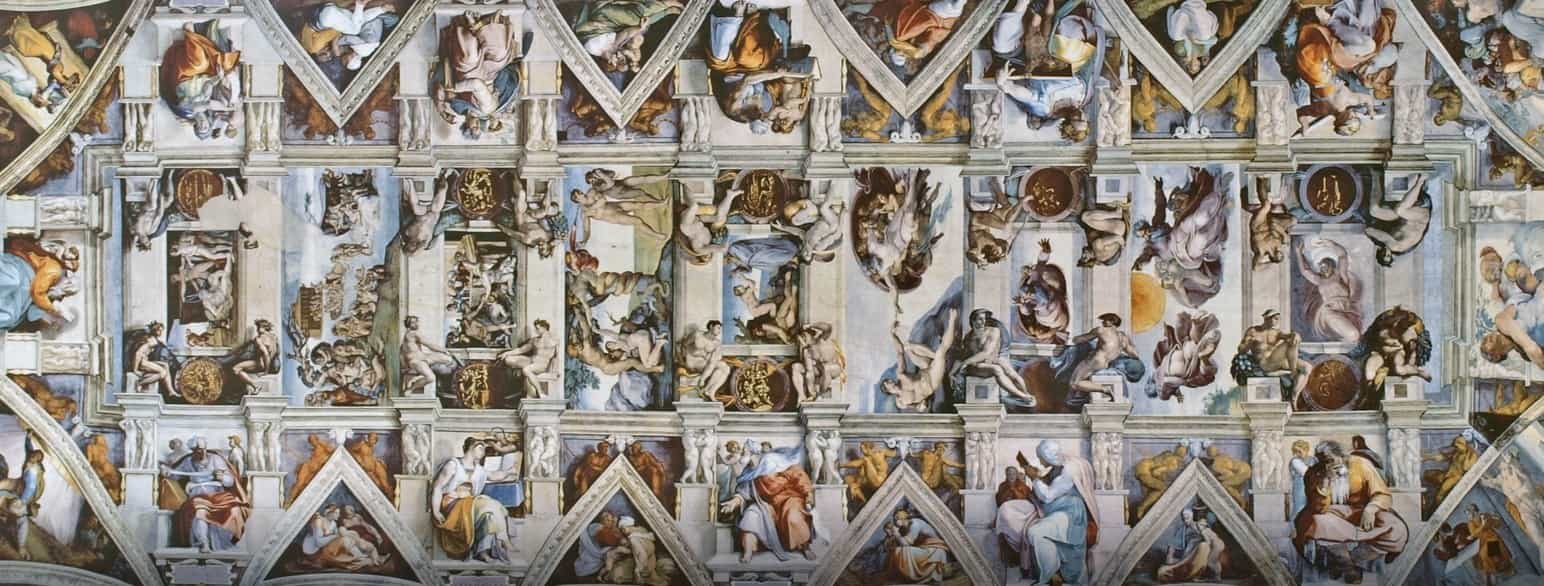 Taket i Det sixtinske kapell, malt i 1508-1512