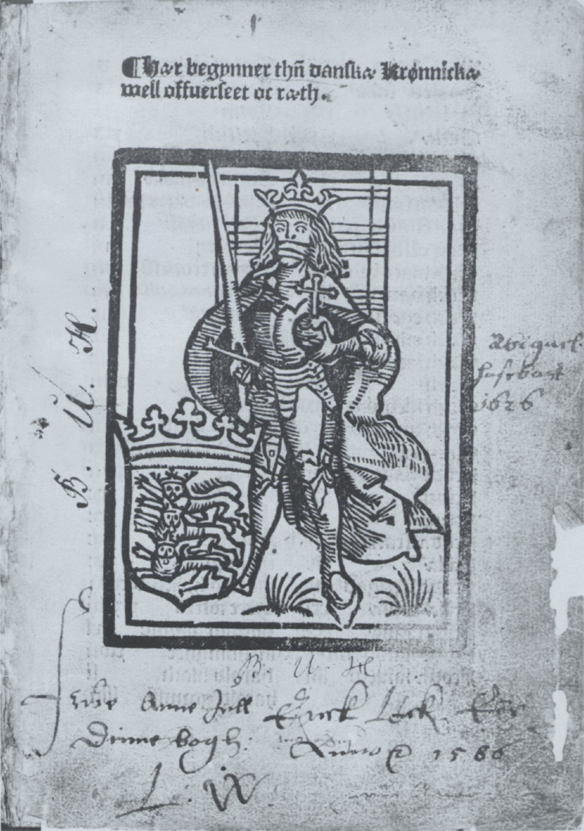 Tittelblad til Den danske Rimkrønike (1495)