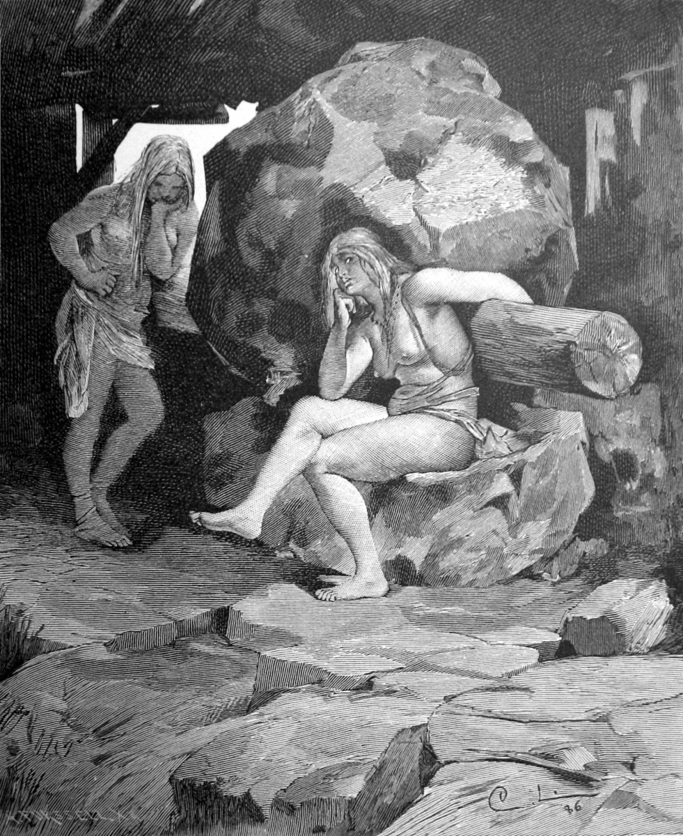 Fenja og  Menja ved kvernen Grotte