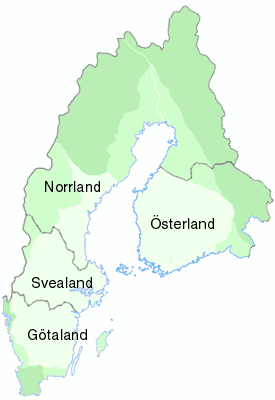 Sveriges tradisjonelle landsdeler