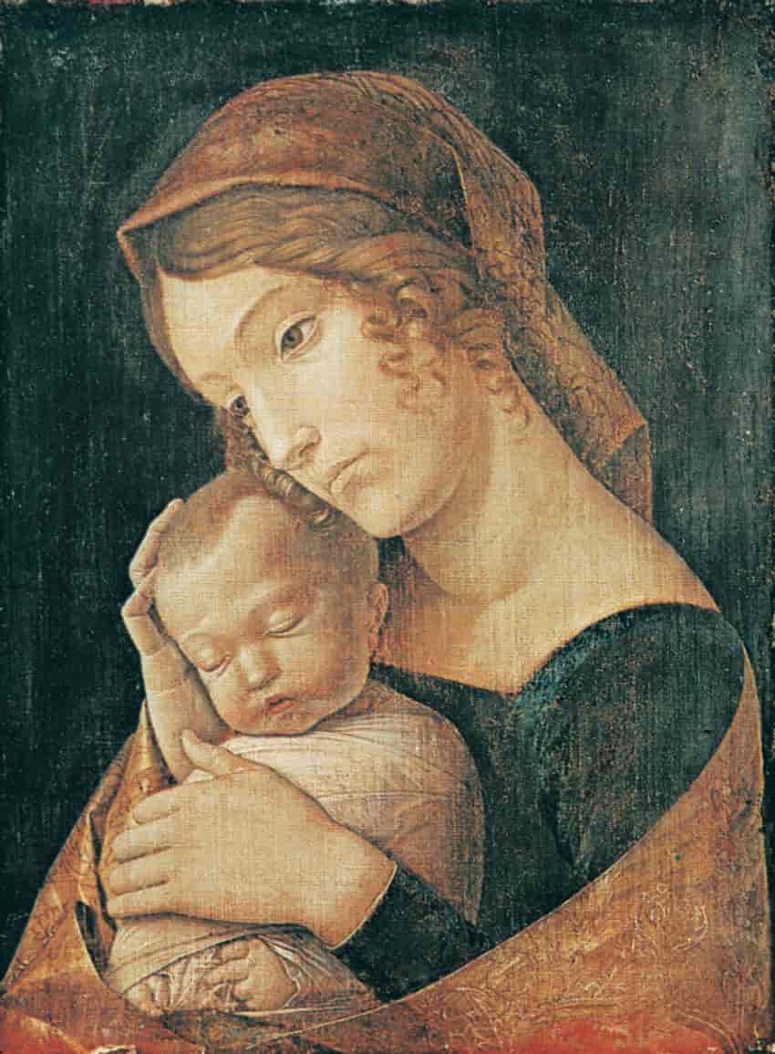 Maria med sovende Jesusbarn