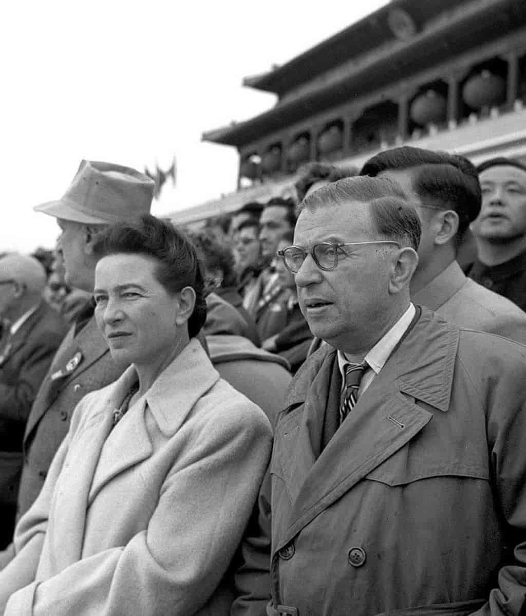 Simone de Beauvoir og Jean-Paul Sartre i Beijing, 1955